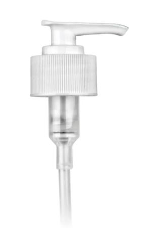 28-410 Wht Lock Down Ribbed Lotion Pump