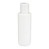 4 oz White LDPE Plastic Cylinder Bottle with Locking Disc Top Cap