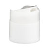 4 oz White LDPE Plastic Cylinder Bottle with Locking Disc Top Cap - Image 2