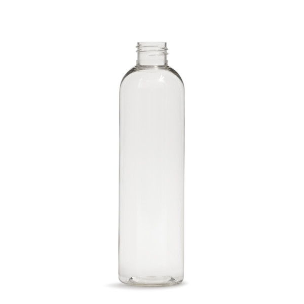 8 oz Clear PET Plastic Cylinder Bottle 24-410 Neck Finish