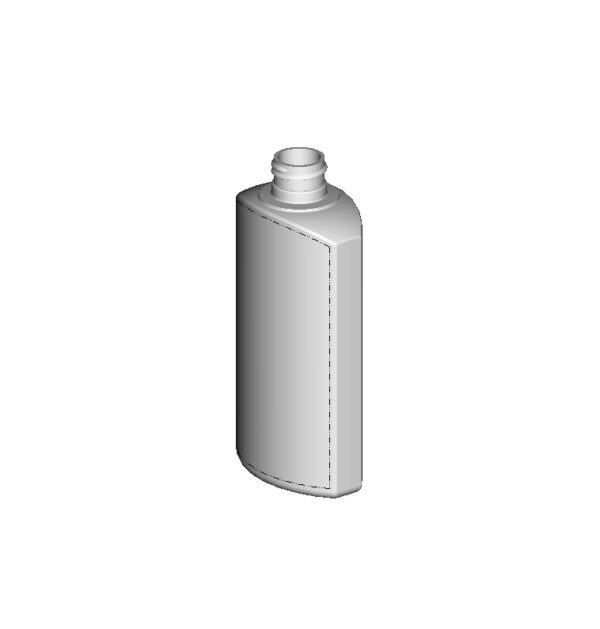 8 oz, HDPE, Styling Flask, 24-410 finish, 21.5 grams