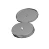 33mm, PP, Flat Oval Snap-Top Closure,