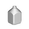 16 oz, HDPE, Beveled Square,  28-400 finish, 30 grams - Image 2