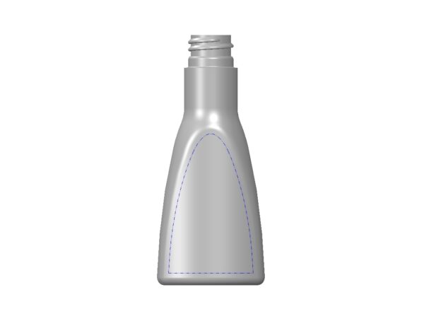 2 oz, HDPE, Flask Oblong, 20-410 finish, 10 grams