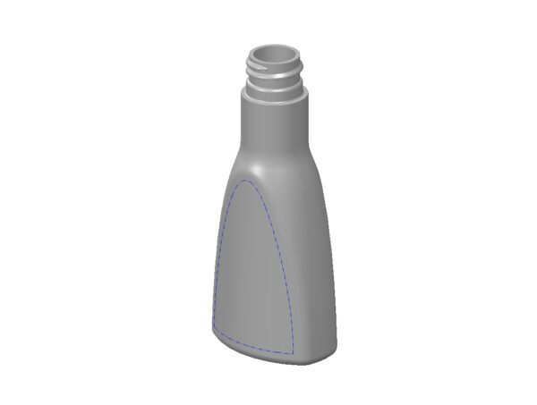 2 oz, HDPE, Flask Oblong, 20-410 finish, 10 grams - Image 3