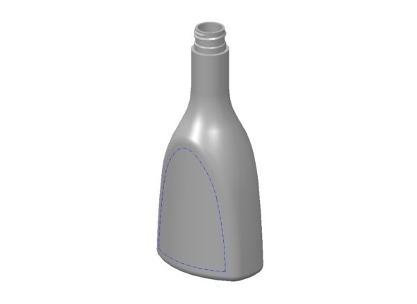 12 oz, HDPE, Flask Oblong, 24-410 finish, 30 grams - Image 2